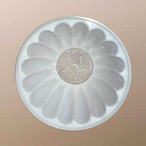 Vintage Tupperware White Jello Ring Jell-O Molds Lid Gelatin Salad Mold